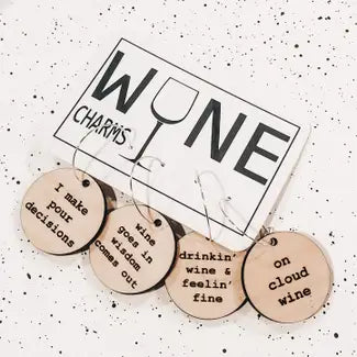 Wine Glass Charms "Pour Decisions"