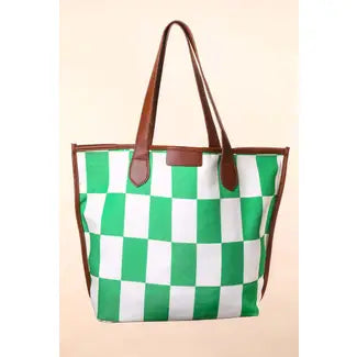 Green Check Bag