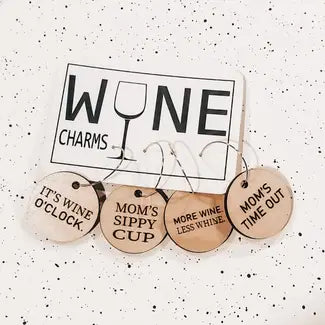 Wine Glass Charms "Mom's Time Out"