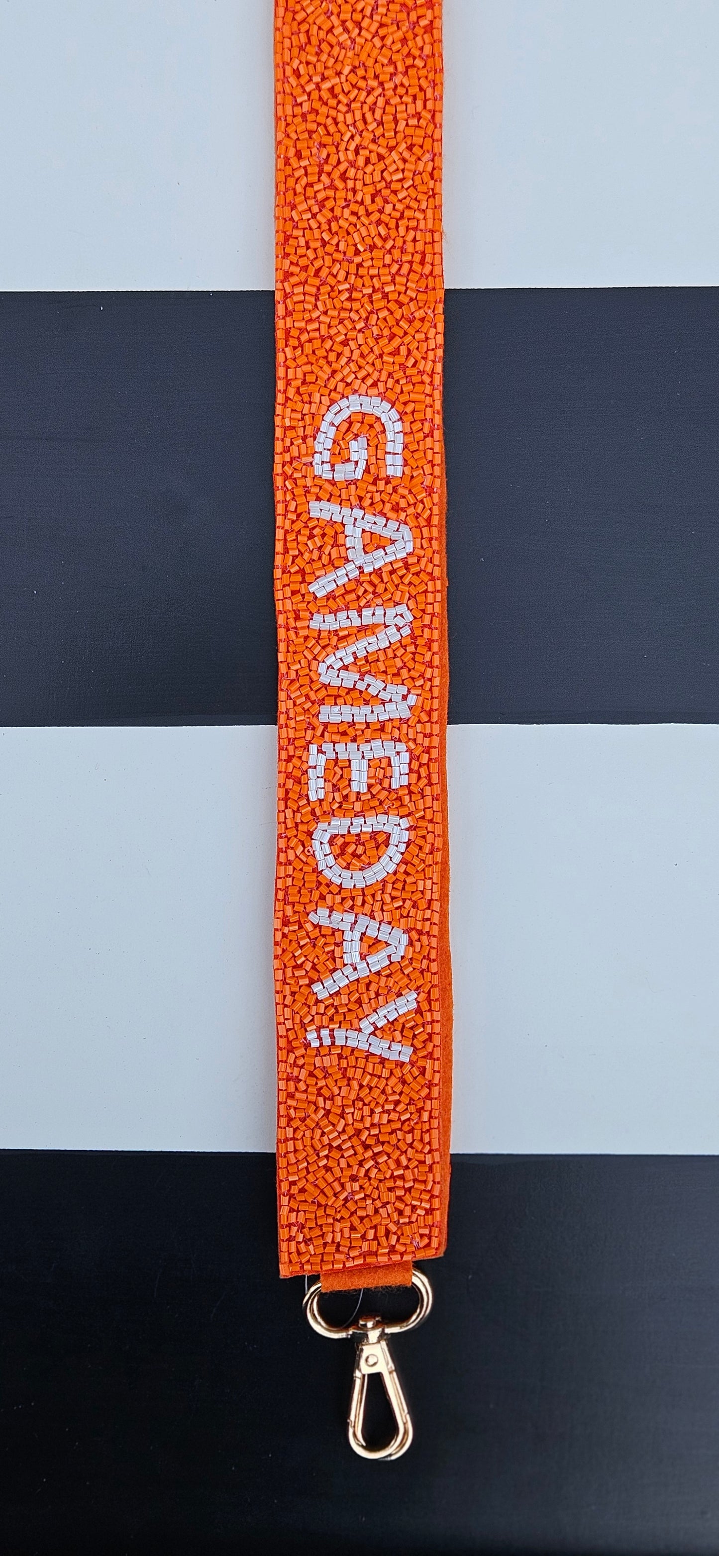 Orange GAMEDAY Bead Seed Bag Strap