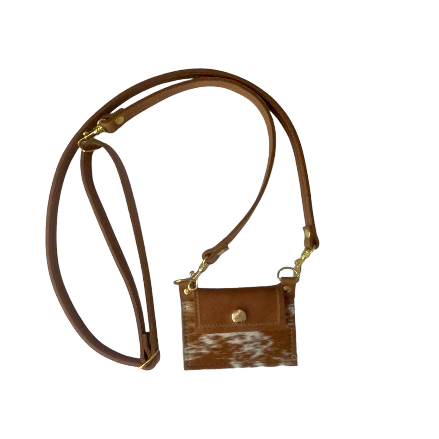 Eva Phone Wallet In Leather: Black
