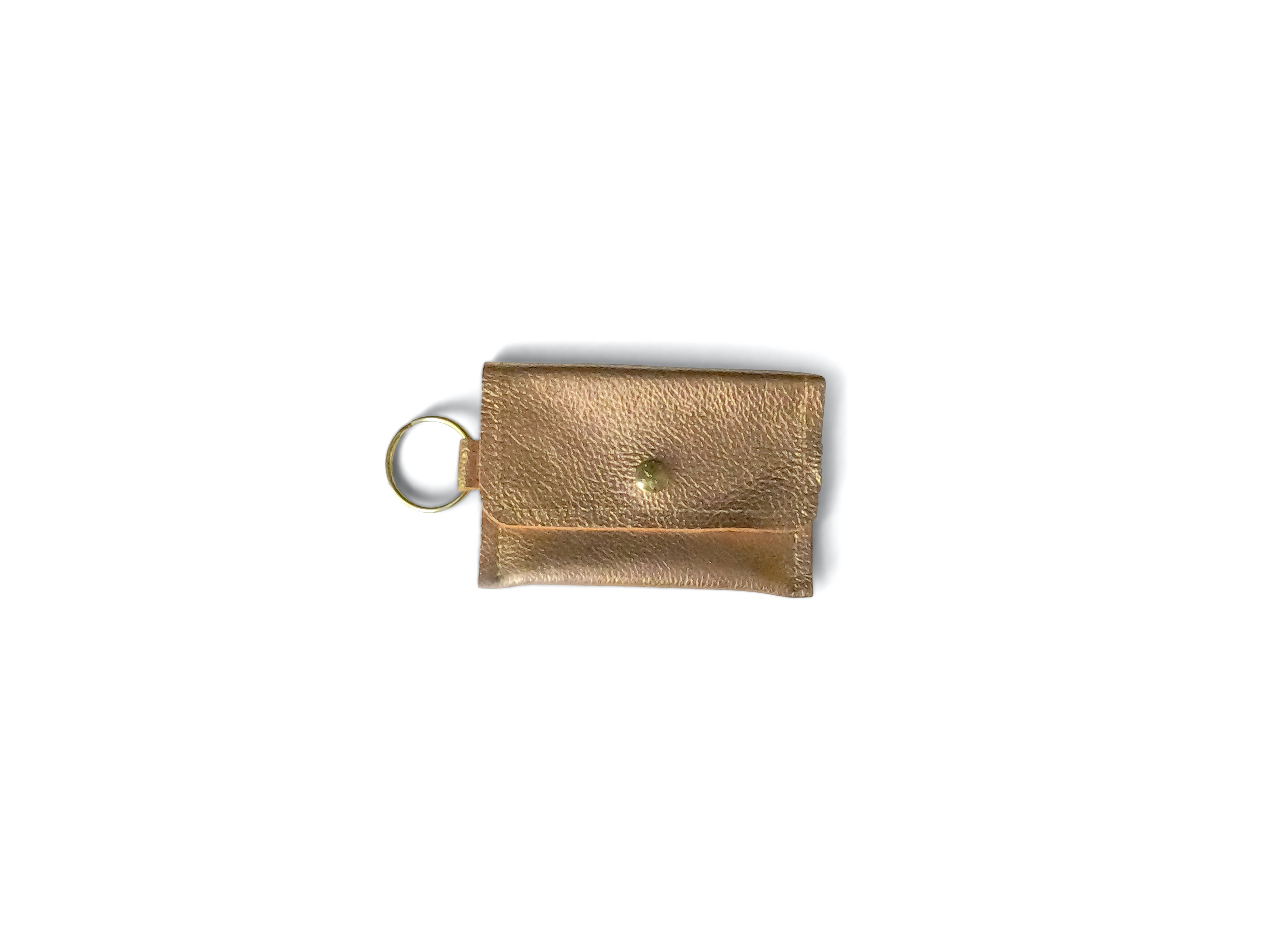 Keychain Wallet In Leather, Hair on Hide: Camo Leopard