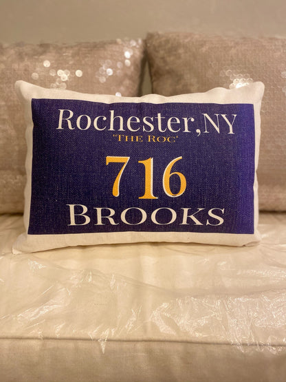 Area Code Pillow Rectangular - 16" x 12"