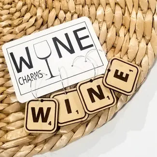 Board Game Wine Charms  Maple