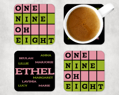 OH Ethel Coasters- Set of 4