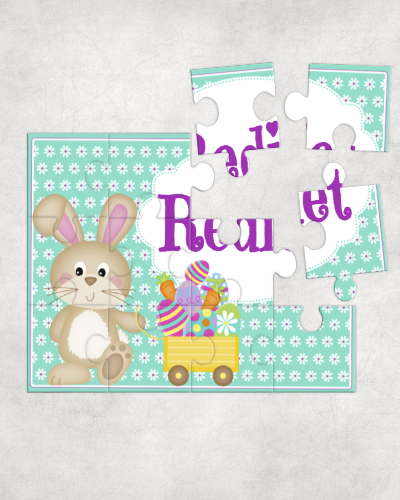 Puzzle - Easter Wagon - Teal